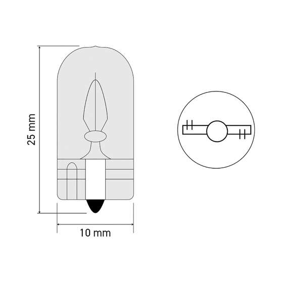 SCA Incandescent Globe - T10 12V 3W - 2 Pack, , scaau_hi-res