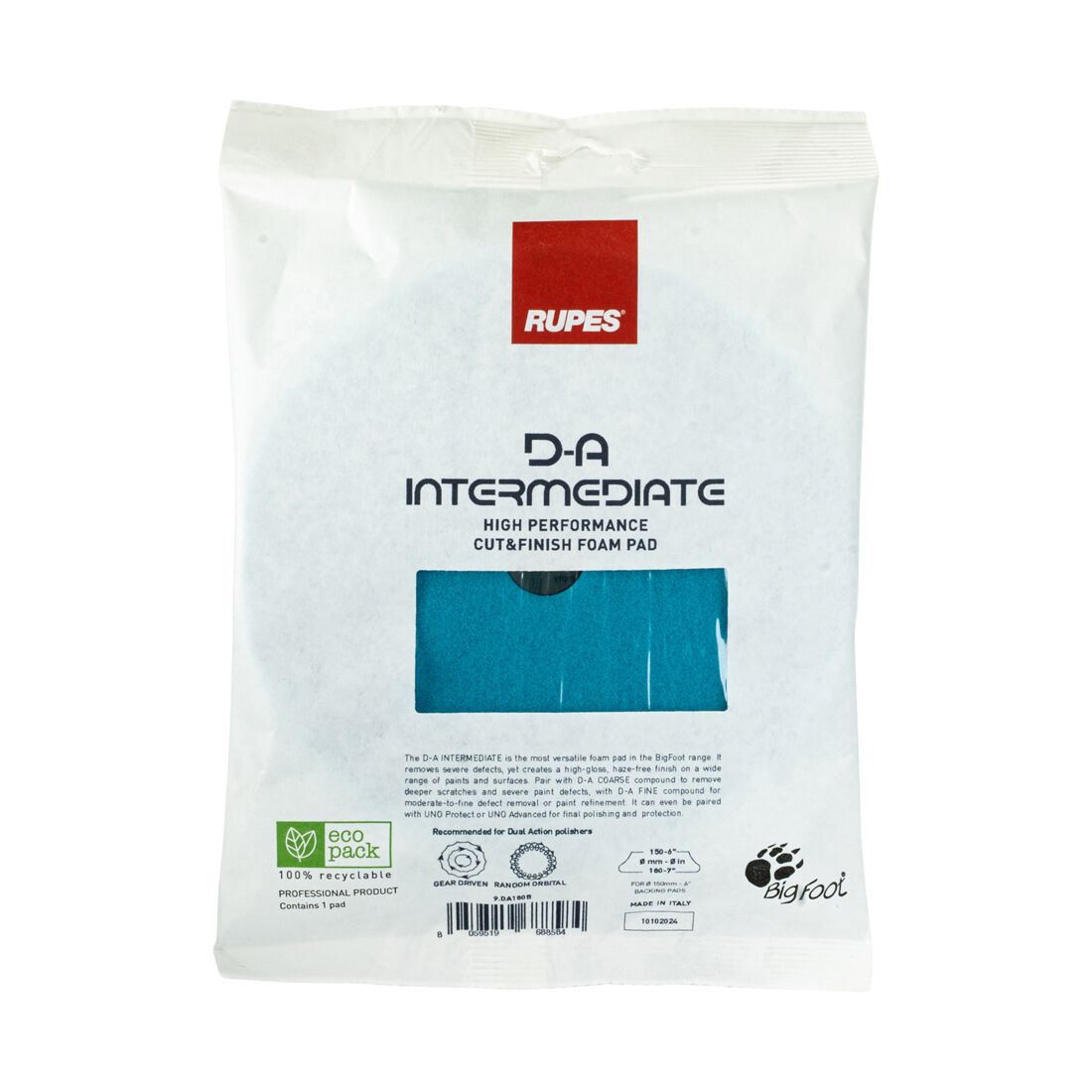 RUPES D-A Intermediate Polishing Foam Pad - 150/180mm, , scaau_hi-res