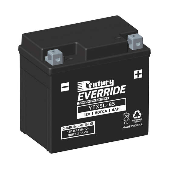 Century EverRide Powersports Battery YTX5L-BS, , scaau_hi-res