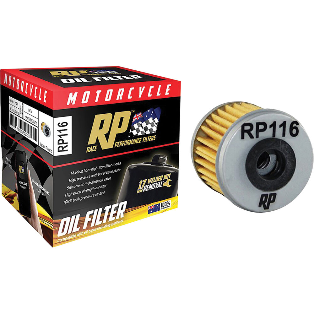 Race Performance Motorcycle Oil Filter RP116 Supercheap Auto