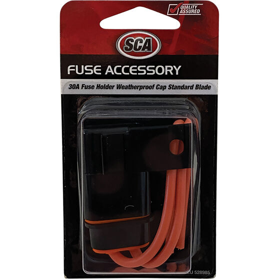 SCA Automotive Fuse Holder Standard Blade 30 Amp w/ Waterproof Cap