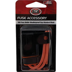SCA Automotive Fuse Holder - Standard Blade 30 Amp  w/ Waterproof Cap, , scaau_hi-res
