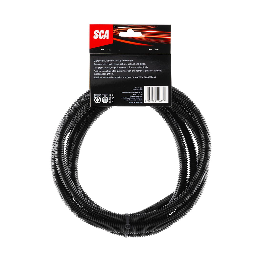 SCA Corrugated Split Tubing - 9.6mm x 3m, , scaau_hi-res
