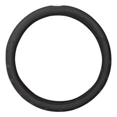 Dickies Polyester OG Black/White Logo Steering Wheel Cover Black 380mm Diameter, , scaau_hi-res