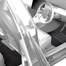 Carpet Floor Mats - Black Front and Rear Tesla Model 3 2019-23, , scaau_hi-res
