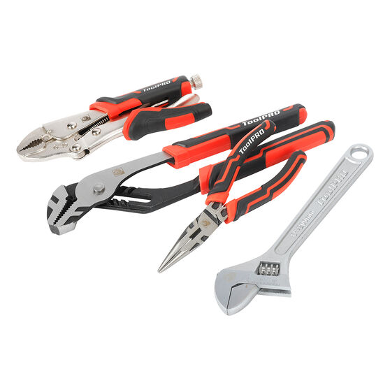 ToolPRO Plier & Adjustable Wrench Set 4 Piece Supercheap Auto