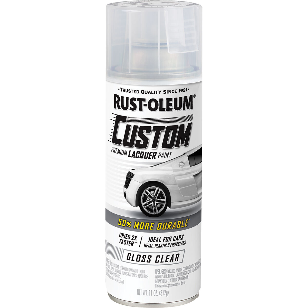 Rust Oleum Custom Premium Lacquer Paint Gloss Clear 312g