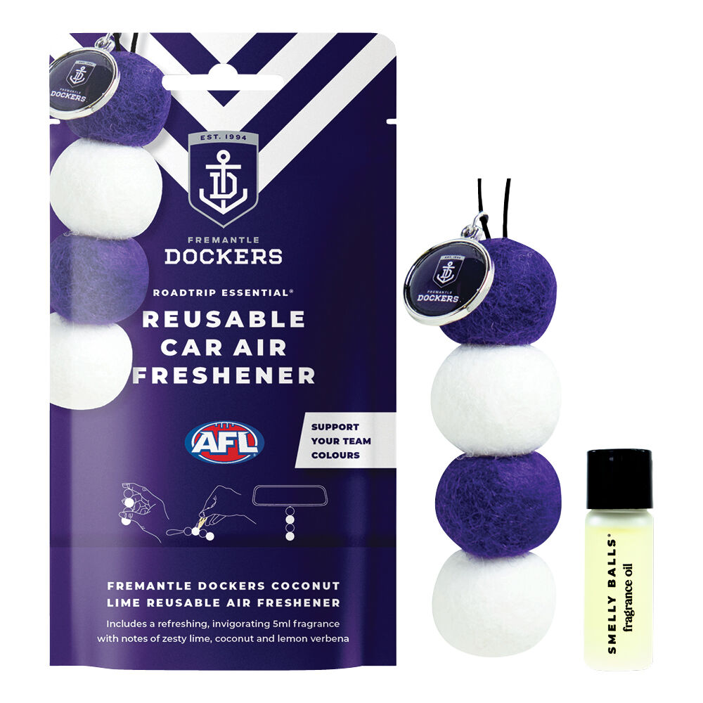 Roadtrip Essential Air Freshener Set Fremantle Dockers Coconut Lime 5ml, , scaau_hi-res