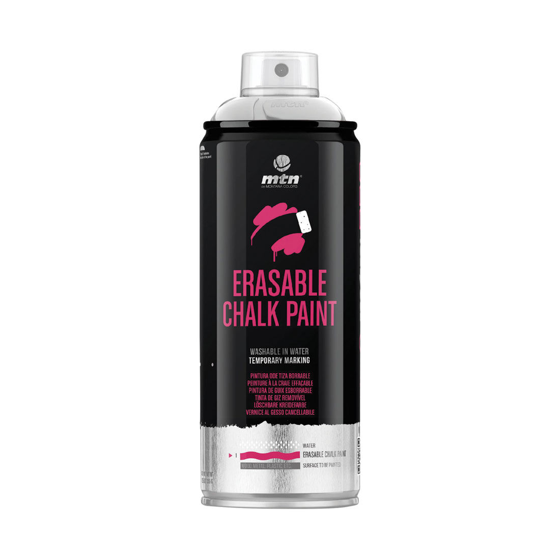 MTN Pro Silver Erasable Chalk Spray Paint  400mL, , scaau_hi-res