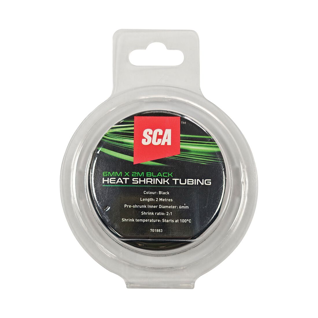 SCA Heat Shrink Tubing 6mm x 2m - Black, , scaau_hi-res