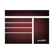 ToolPRO Tool Cabinet Magnet Fascia Set - Red Carbon Fibre, Suits 41" Cabinet, , scaau_hi-res