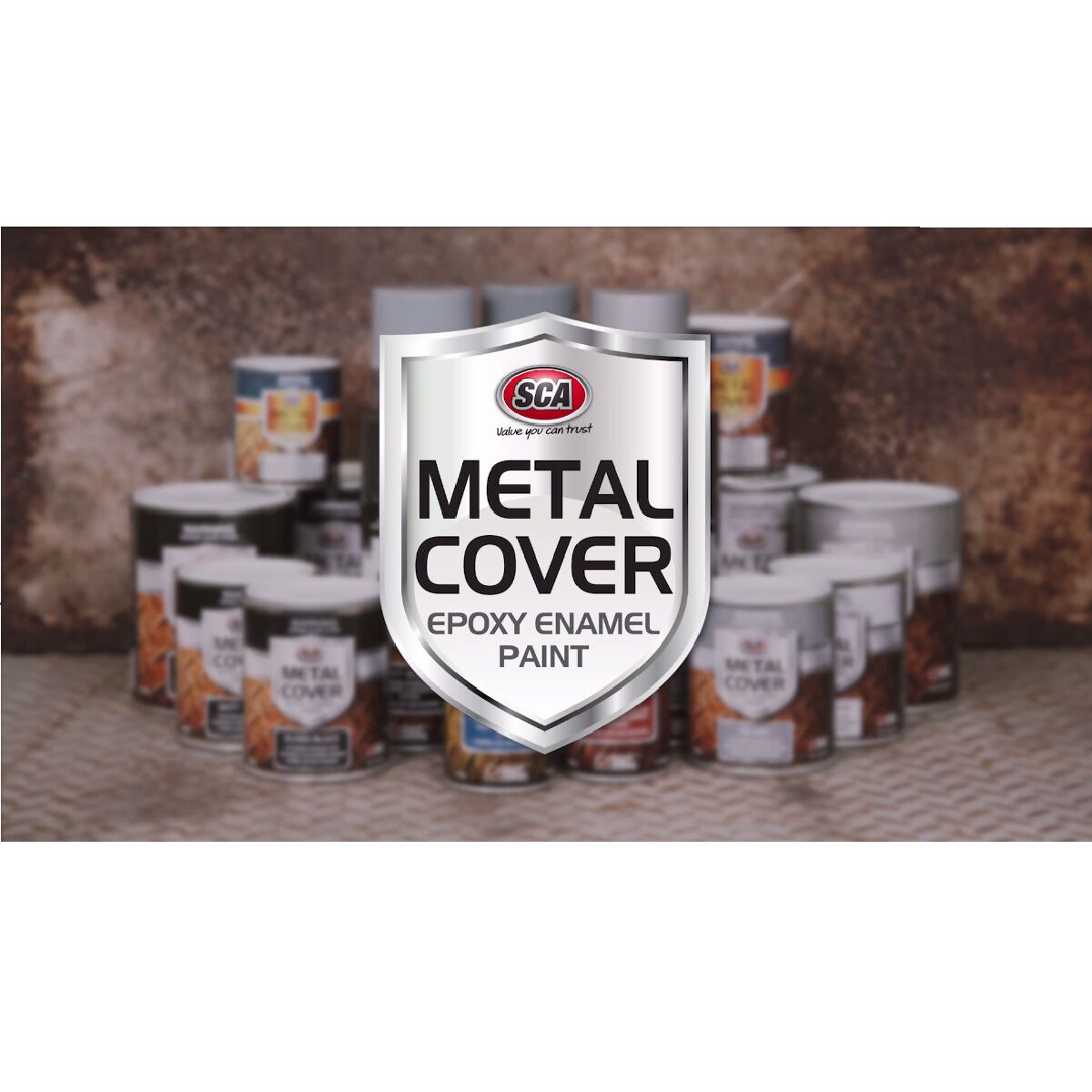 SCA Metal Cover Enamel Rust Paint, Silver - 1 Litre, , scaau_hi-res
