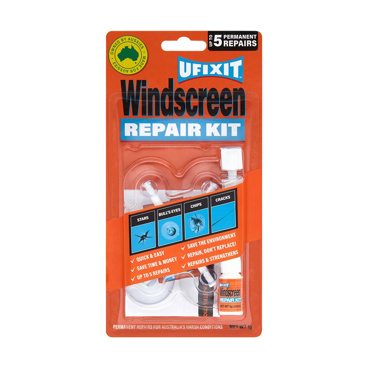 Ufixit Windscreen Repair Kit, , scaau_hi-res