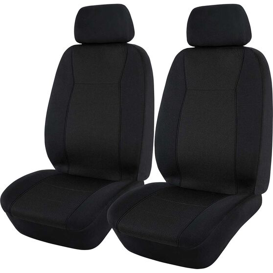Sca Jacquard Seat Covers Black Adjustable Headrests Airbag Compatible Supercheap Auto
