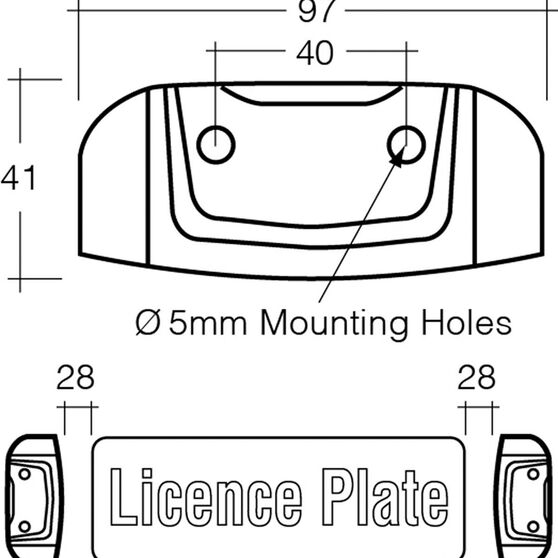 Narva Licence Plate Lamp Led White 10 30v