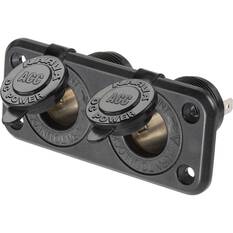 Narva 12V Accessory Socket - Twin, Black, , scaau_hi-res