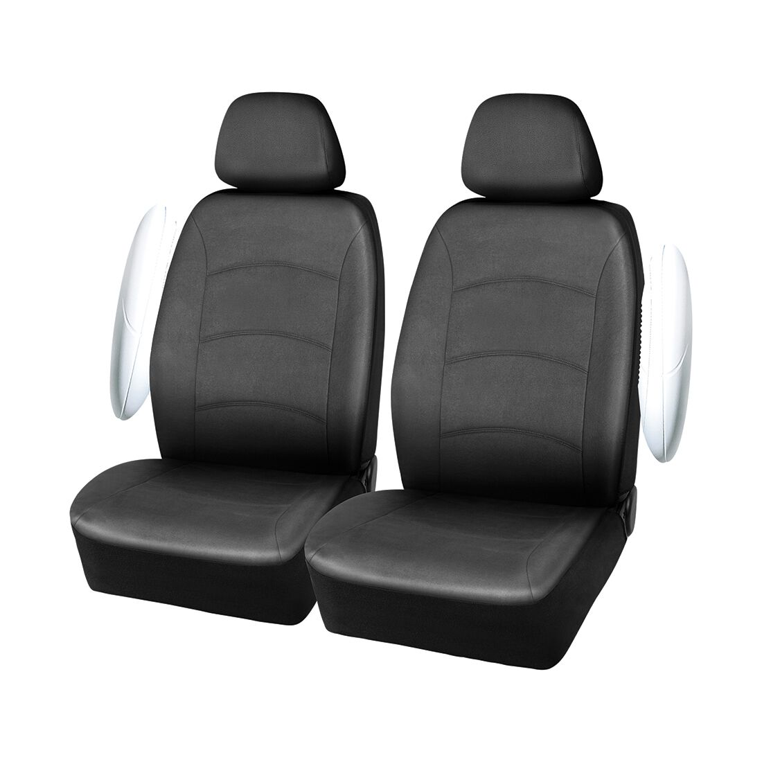 SCA Suede & Velour Seat Covers Black, Adjustable Headrests, Airbag Compatible, Size 30A, , scaau_hi-res