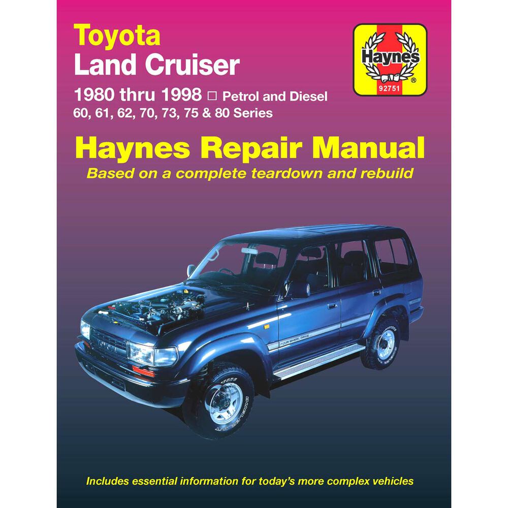 Haynes Car Manual For Toyota Landcruiser Petrol and Diesel 19801998