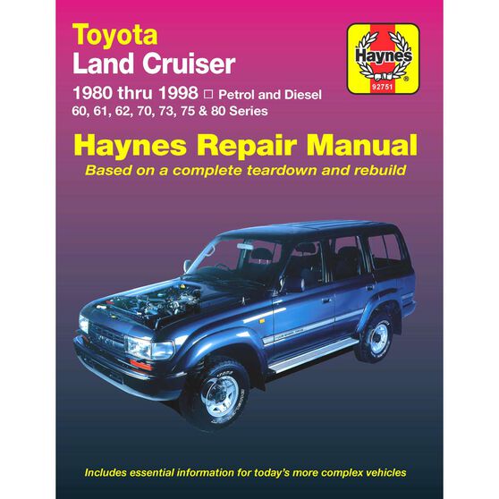Haynes Car Manual For Toyota Landcruiser Petrol and Diesel 1980-1998