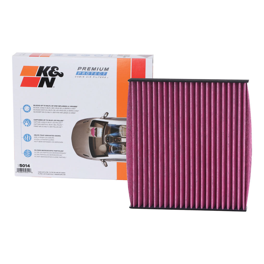 K&N Premium Disposable Cabin Air Filter - DVF5014, , scaau_hi-res