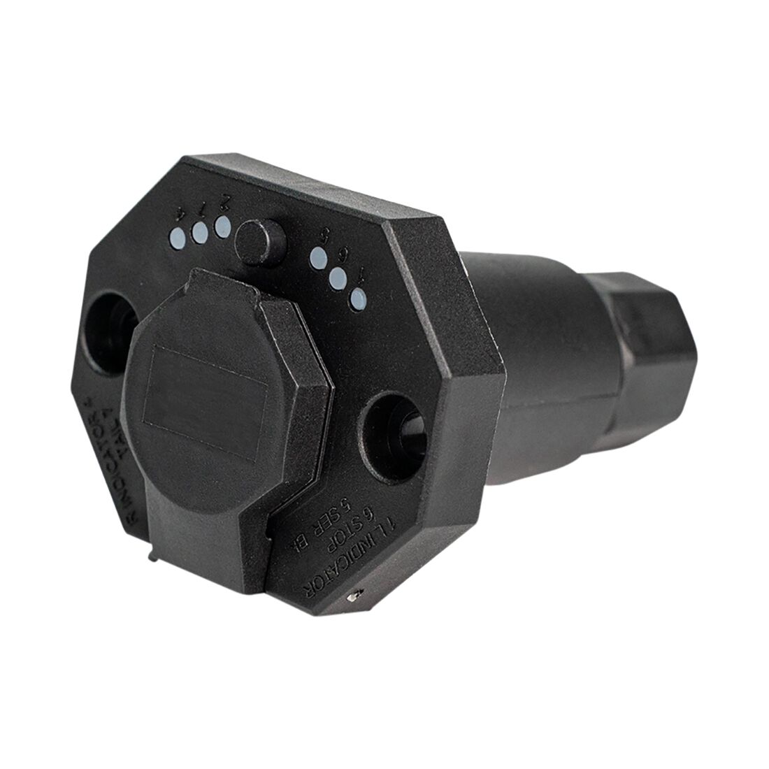 SCA Trailer Socket 7 Pin Small Round LED, , scaau_hi-res