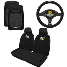 Caterpillar Seat Cover Steering Wheel Cover & Floor Mat Set, , scaau_hi-res