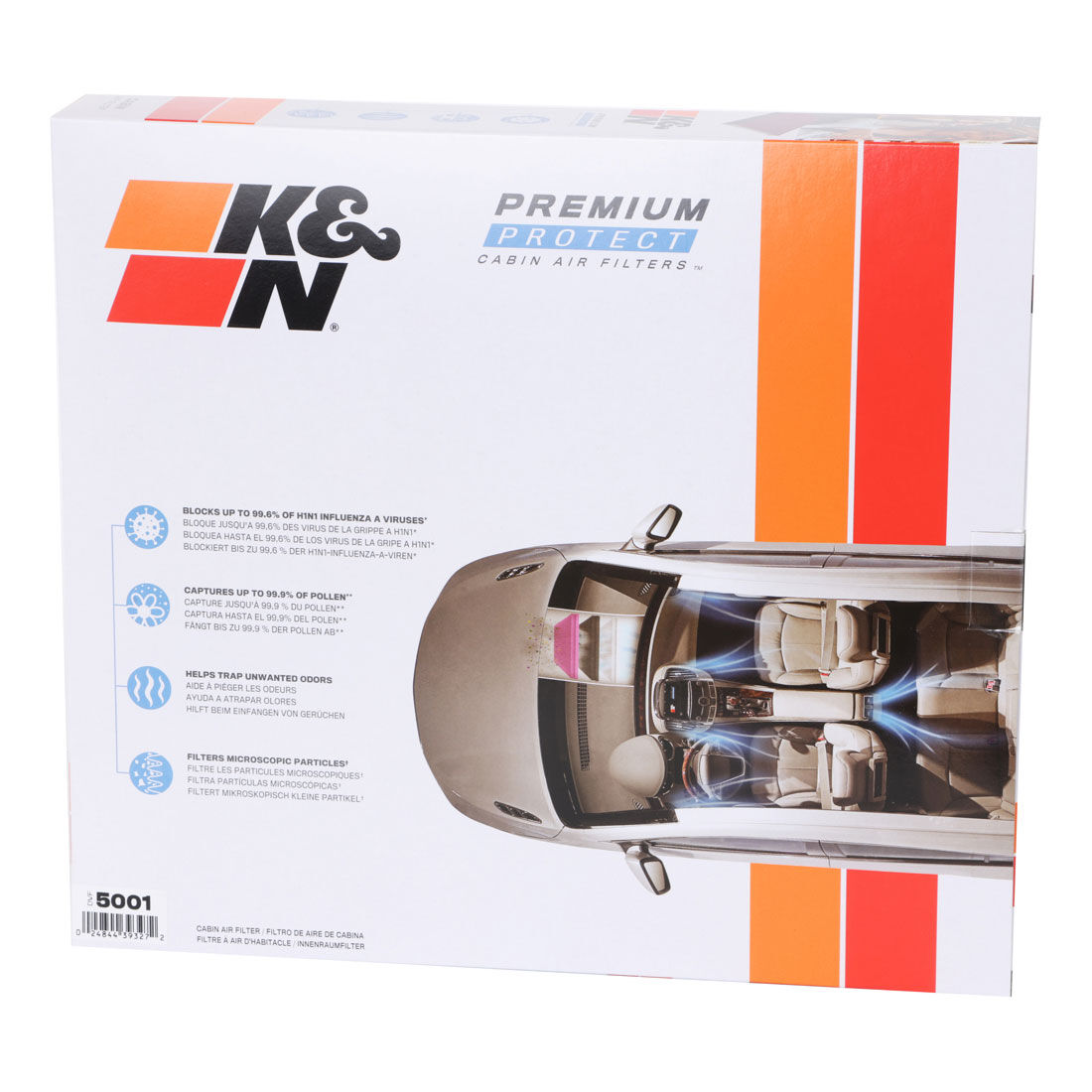 K&N Premium Disposable Cabin Air Filter - DVF5001, , scaau_hi-res