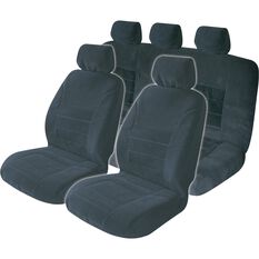 SCA Executive Seat Cover Pack - Black Adjustable Headrests Size 30 and 06H Front and Rear Pack Airbag Compatible, , scaau_hi-res