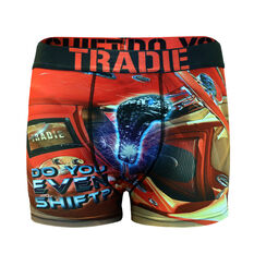 Tradie Mens Do You Even Shift Trunks Red S, Red, scaau_hi-res