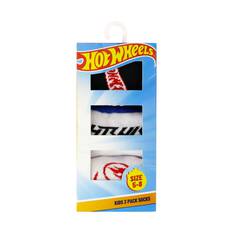 Hot Wheels Kids Socks 3 Pack Size 5-8, , scaau_hi-res