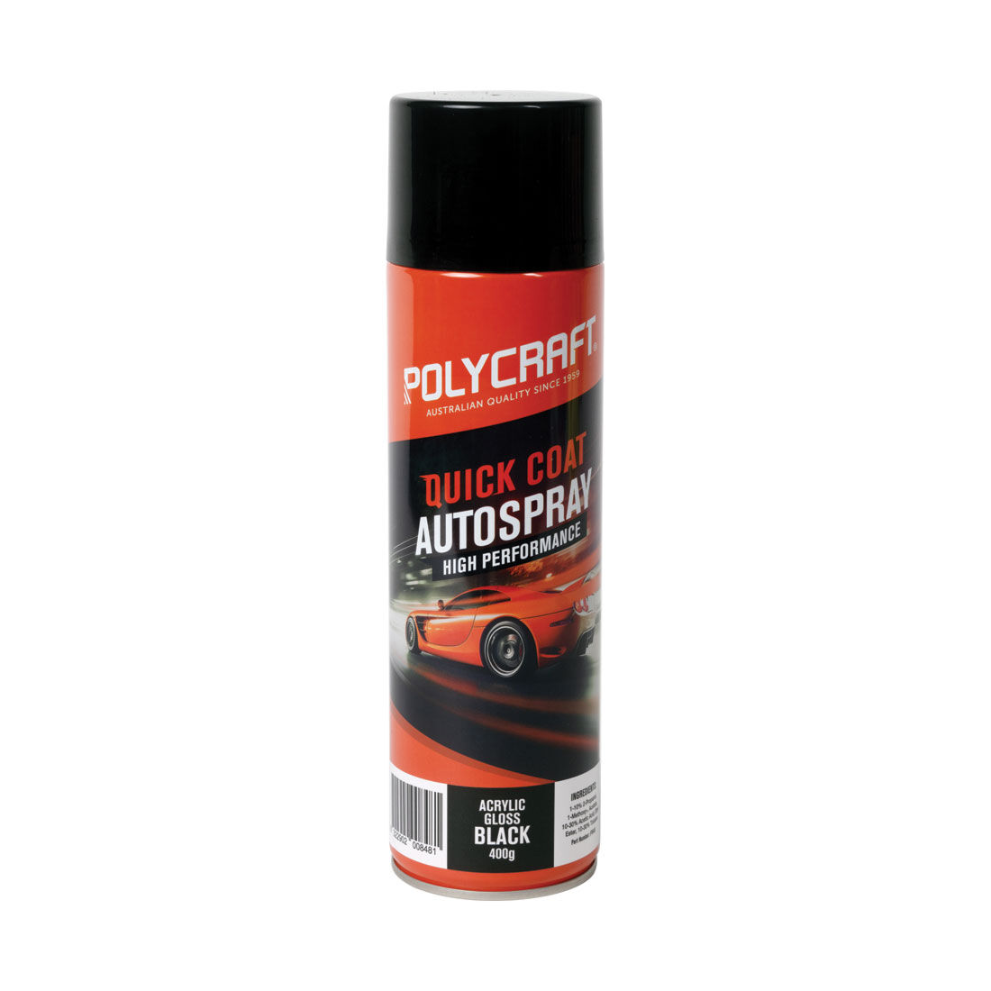 Polycraft Acrylic Gloss Black 400g, , scaau_hi-res