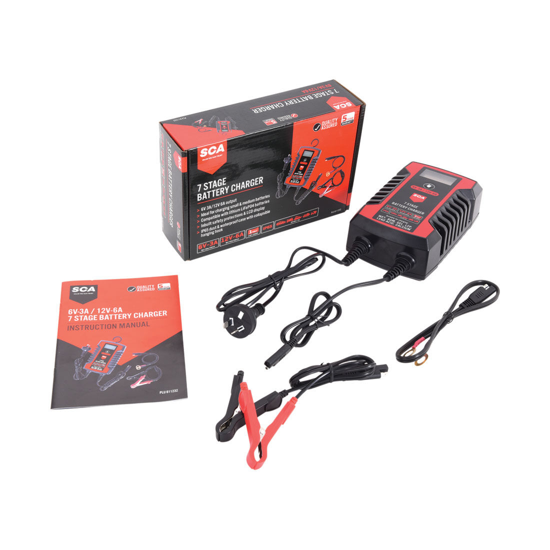 SCA 7 Stage Battery Charger 6/12V 3/6 Amp, , scaau_hi-res
