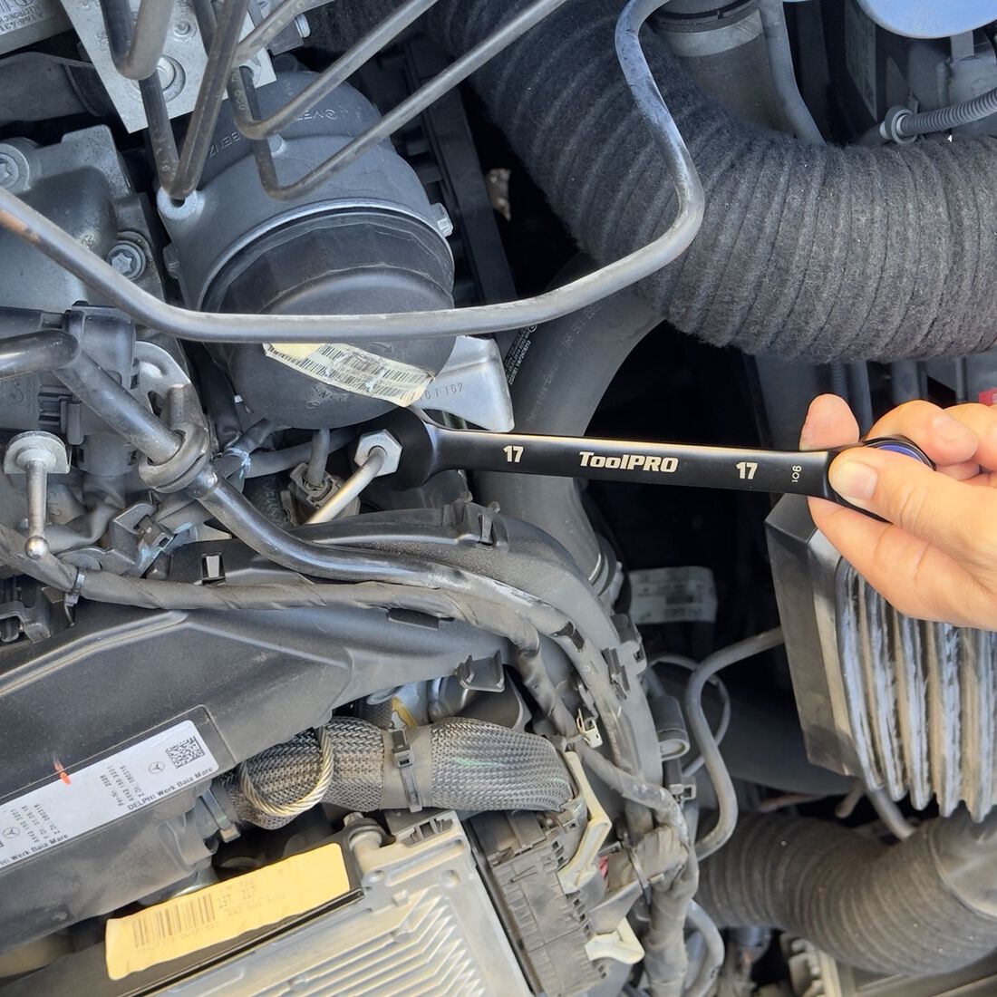 ToolPRO Black Ratchet Spanner Set 90-Tooth 7 Piece, , scaau_hi-res