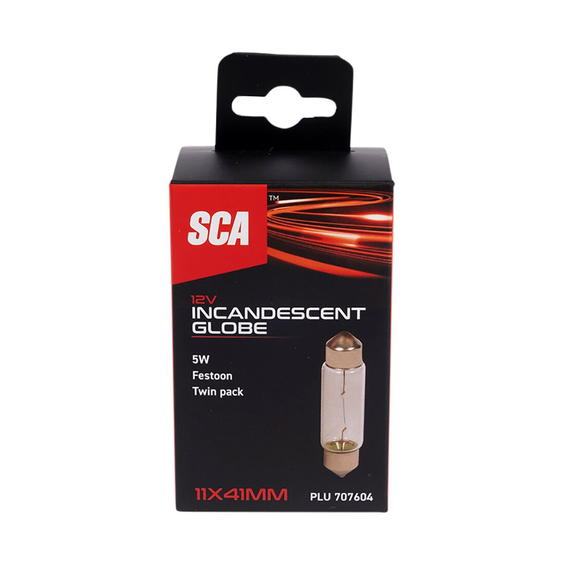 SCA Incandescent Globe - 11X41MM 12V 5W - 2 Pack, , scaau_hi-res