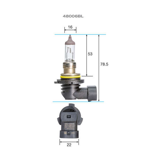 Narva Headlight Globe - HB4, 12V 51W, 48006BL, , scaau_hi-res