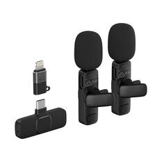2 Microphone Vlog Set for Android/iOS, , scaau_hi-res