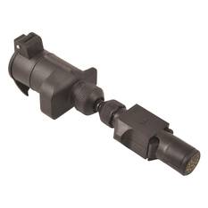 SCA Trailer Adaptor - 7 Pin Small Round Socket to 7 Pin Large Round Plug, , scaau_hi-res