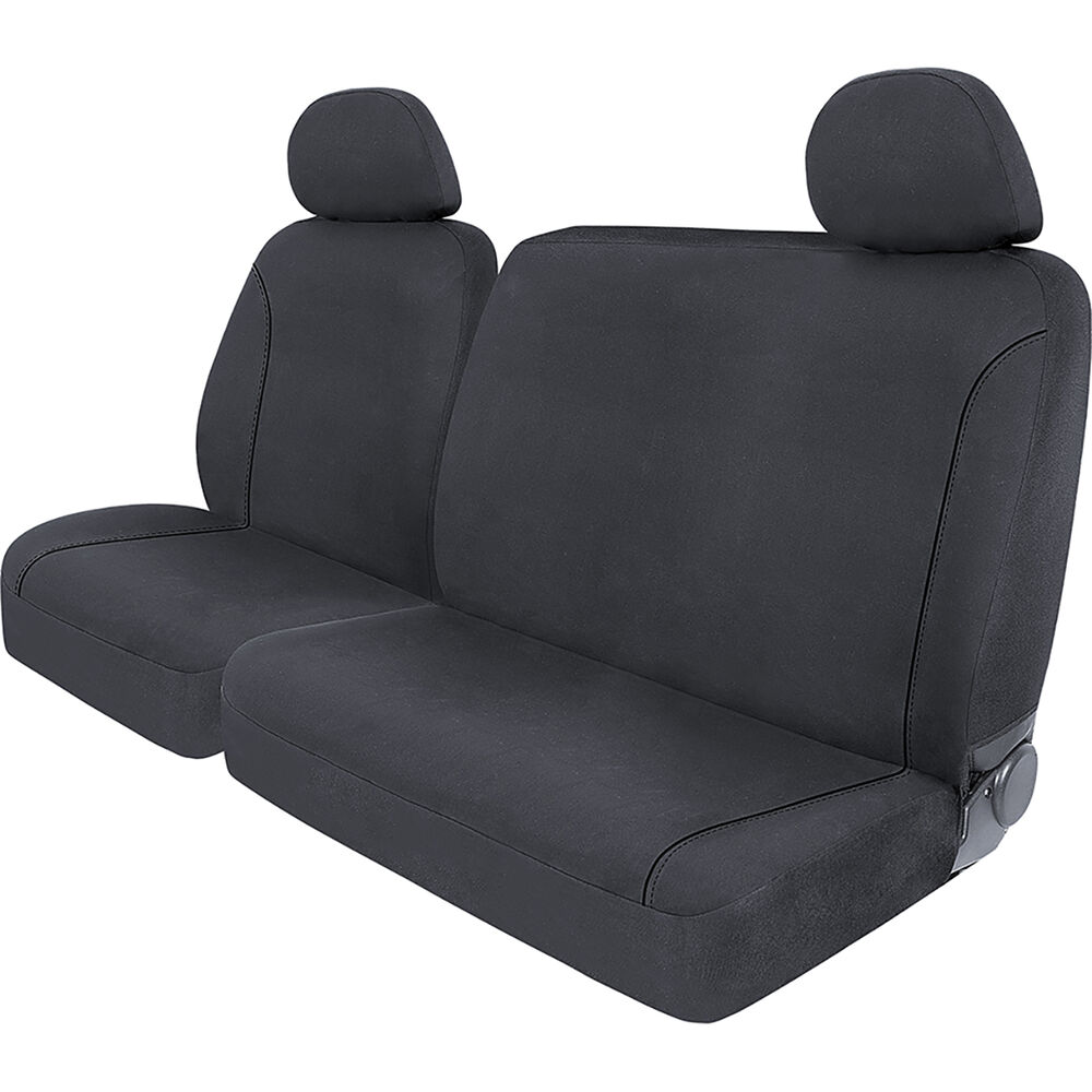 Tradies Canvas Ready Made Seat Covers Rear, Black, Suits Hilux