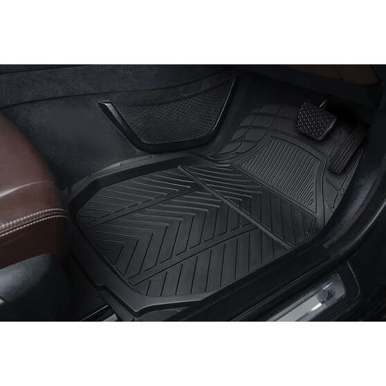 Ridge Ryder Deep Dish TPE Car Floor Mats - Set of 4, Black, , scaau_hi-res