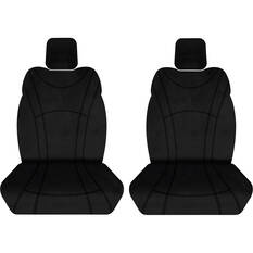 Getaway Neoprene Ready Made Seat Covers Front Pair Black suits BT50/DMAX, , scaau_hi-res