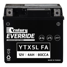 Century Powersports Small Engine Battery YTX5L-BS FA, , scaau_hi-res