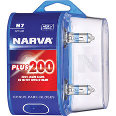 Narva Plus 200 Headlight Globes - H7, 12V 55W, 48396BL2, , scaau_hi-res