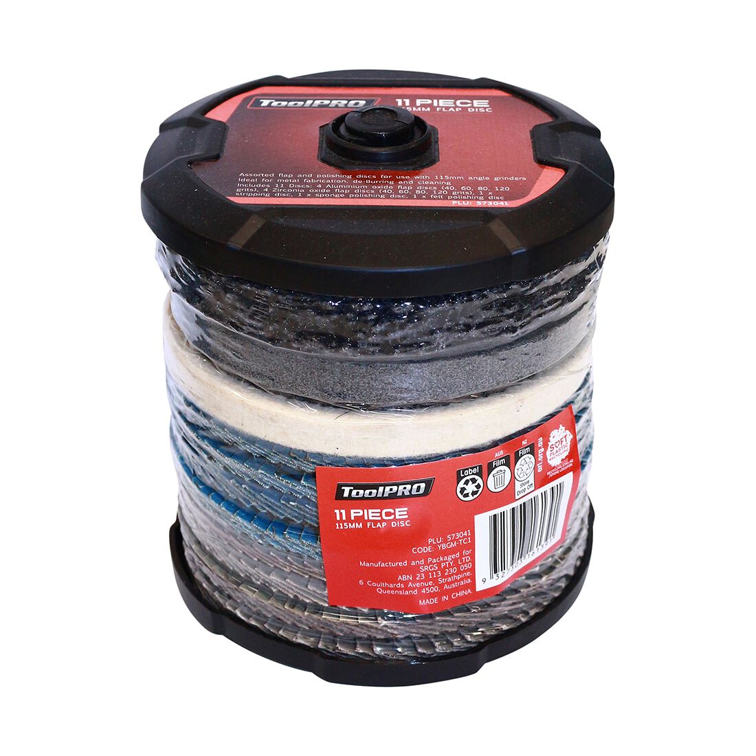 ToolPRO Flap Disc 115mm 11 Piece Kit, , scaau_hi-res