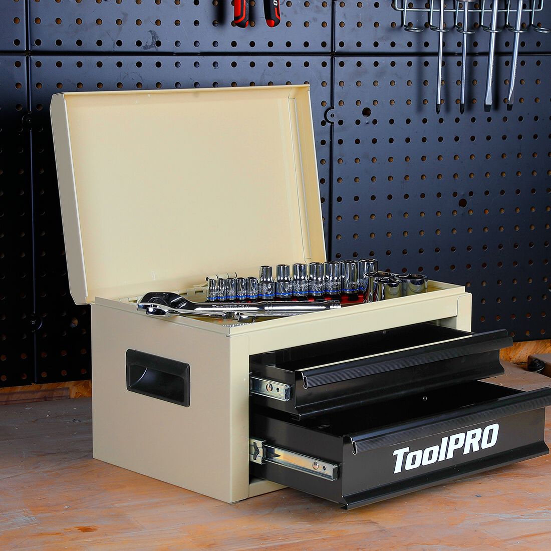 ToolPRO 15" Heavy Duty Mini Tool Chest Beige, , scaau_hi-res