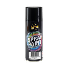 5 Star Enamel Spray Paint Satin Black 250g, , scaau_hi-res