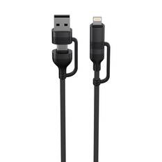 Cabin Crew USB-C/USB-A to USB-C/Lightning Magnetic Cable Black, , scaau_hi-res