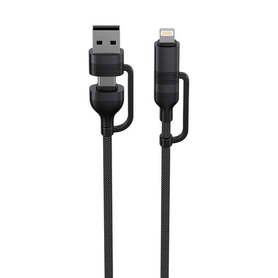 Cabin Crew USB-C/USB-A to USB-C/Lightning Magnetic Cable Black, , scaau_hi-res