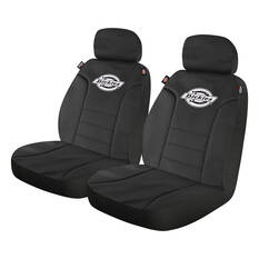Dickies Polyester OG Black/White Logo Seat Covers Black Adjustable Headrests Airbag Compatible, , scaau_hi-res
