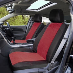 SCA Cord Seat Covers Red/Black Adjustable Headrests Airbag Compatible, , scaau_hi-res