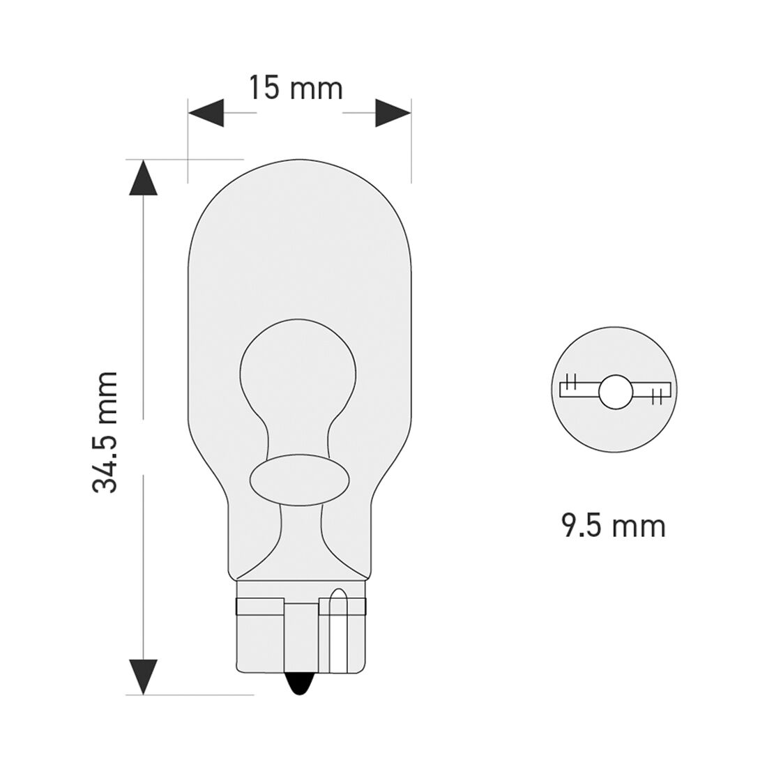 SCA Incandescent Globe - T15 12V 21CP - 2 Pack, , scaau_hi-res